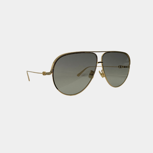 Dior Oversized Sunglasses - Green/Gold