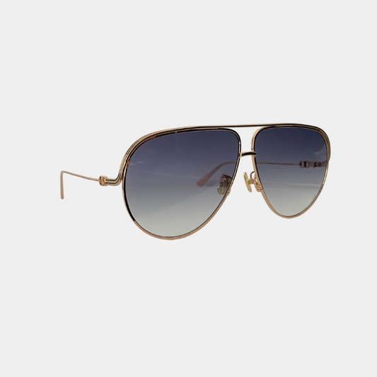 Dior Oversized Sunglasses - Blue/RoseGold